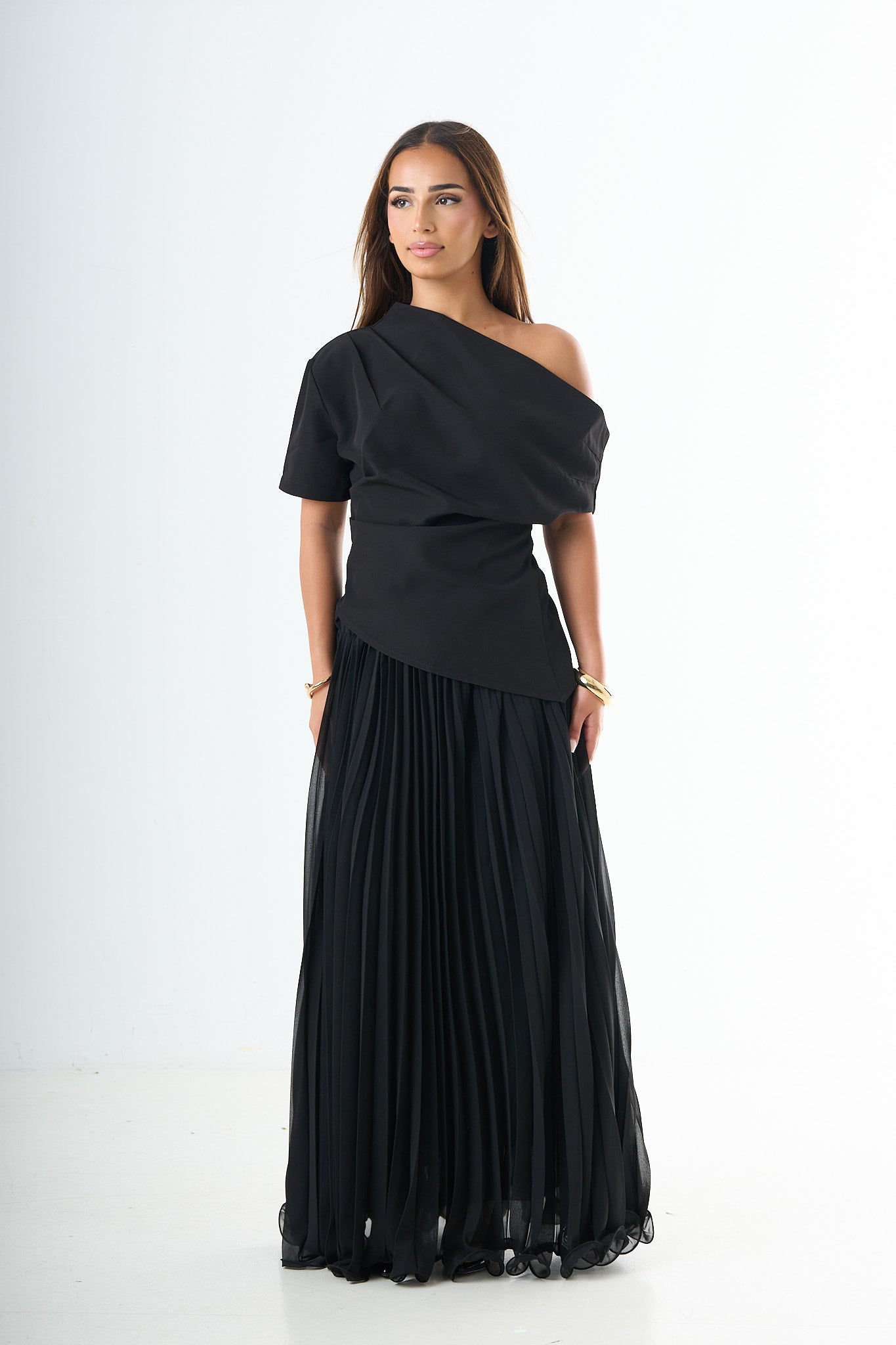 Plisse Skirt - Black-1