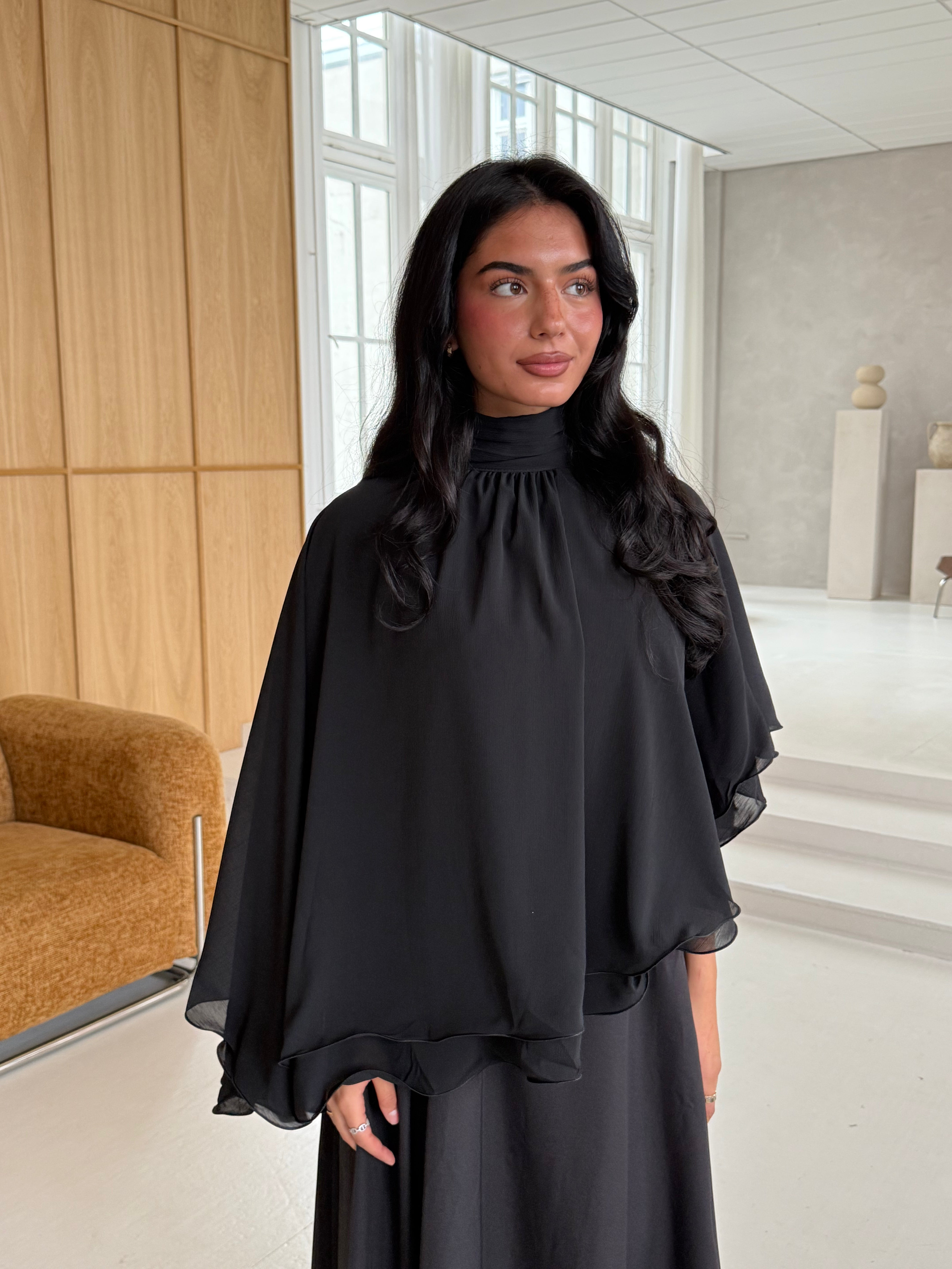 Blouse Poncho - Black