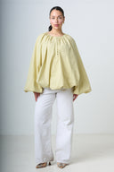 Blouse With Balloonsleeves - Light Green