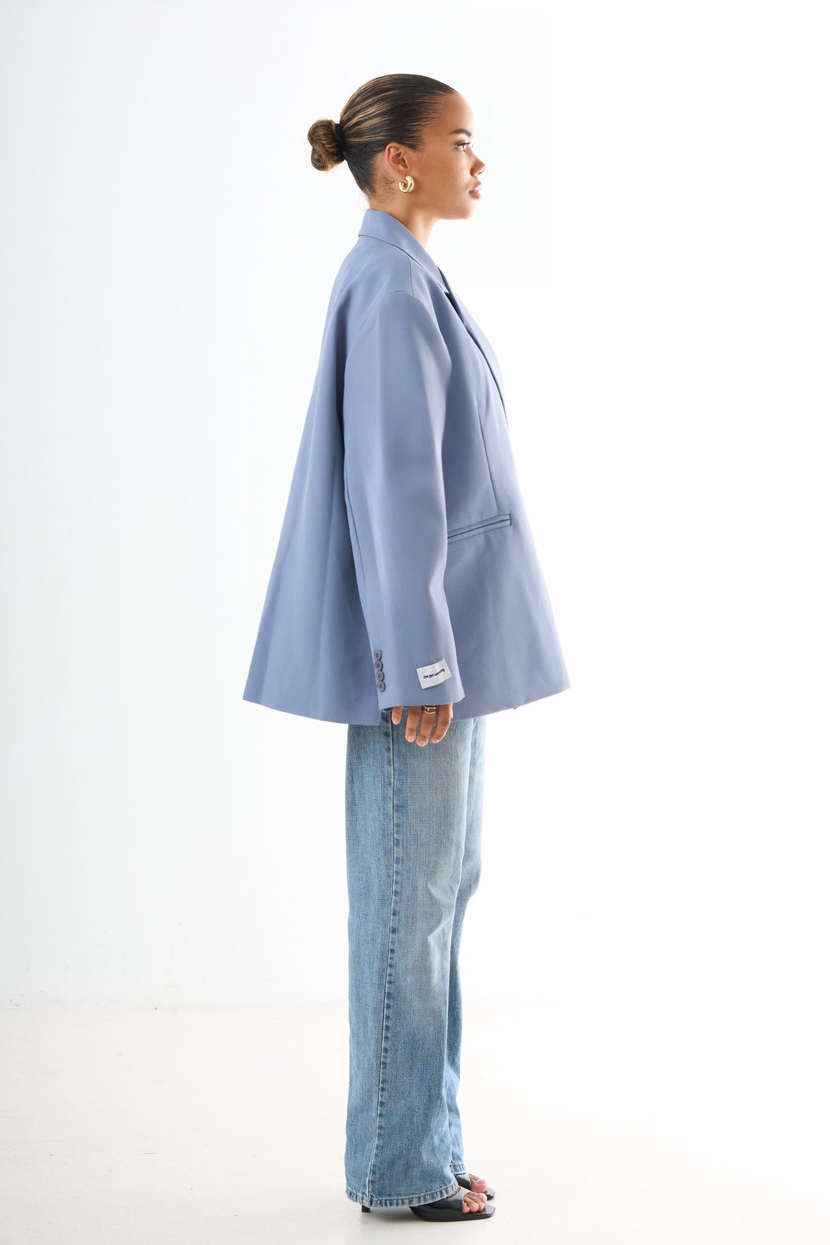 Boxy Oversized Blazer - Grey