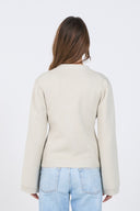 Buttoned Knit Cardigan