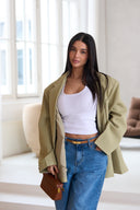 Dad Oversized Blazer - Matcha
