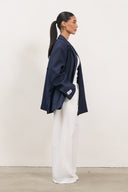 Dad Oversized Blazer - Navy