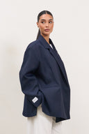 Dad Oversized Blazer - Navy