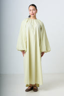 Dress With Balloonsleeves - Light Green