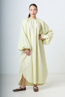 Dress With Balloonsleeves - Light Green