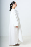 Dress With Balloonsleeves - White