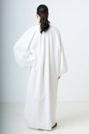 Dress With Balloonsleeves - White