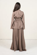 Elegant Two-Piece Set - Dark Taupe