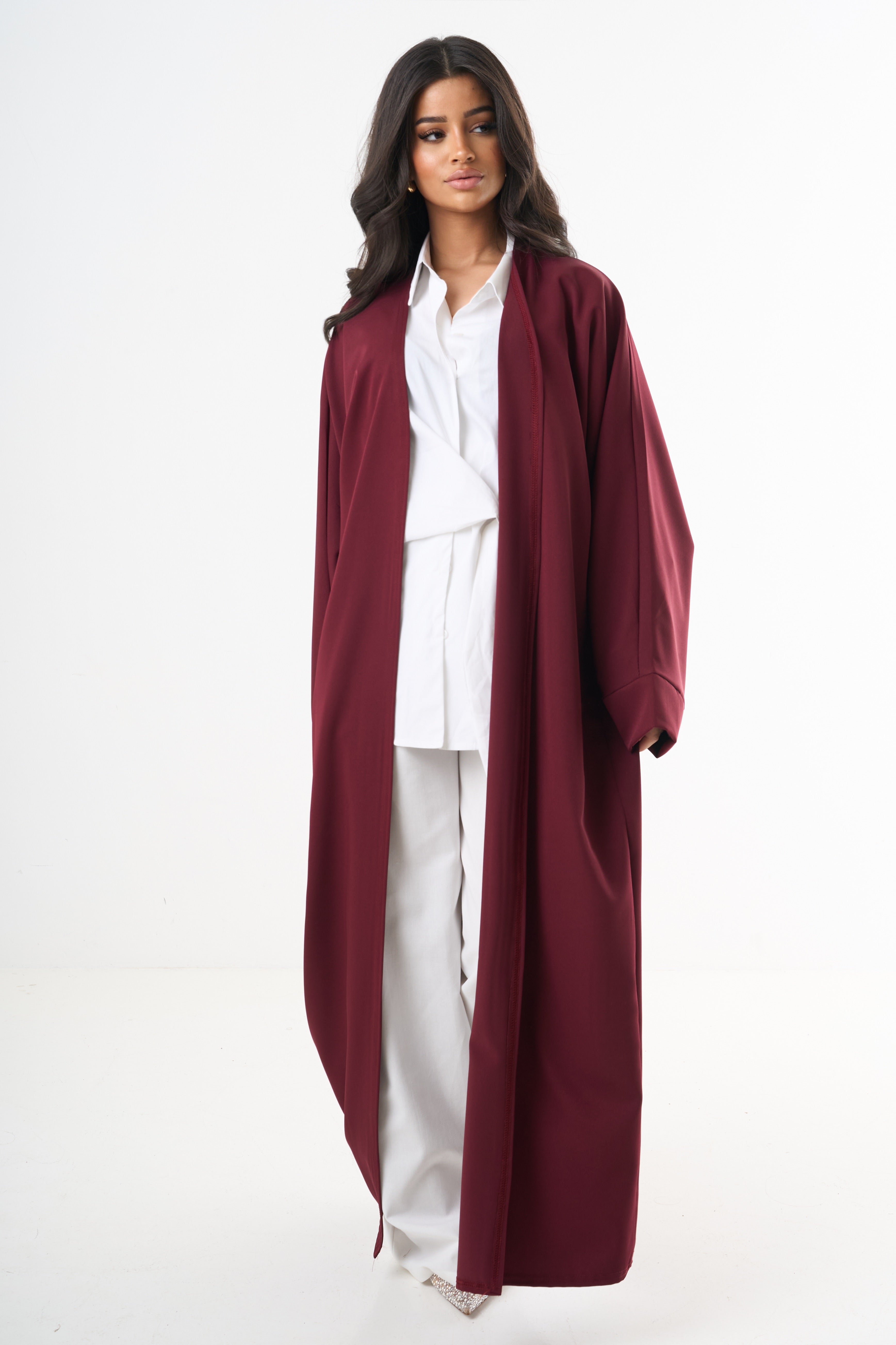 Basic Abaya - Wine-3