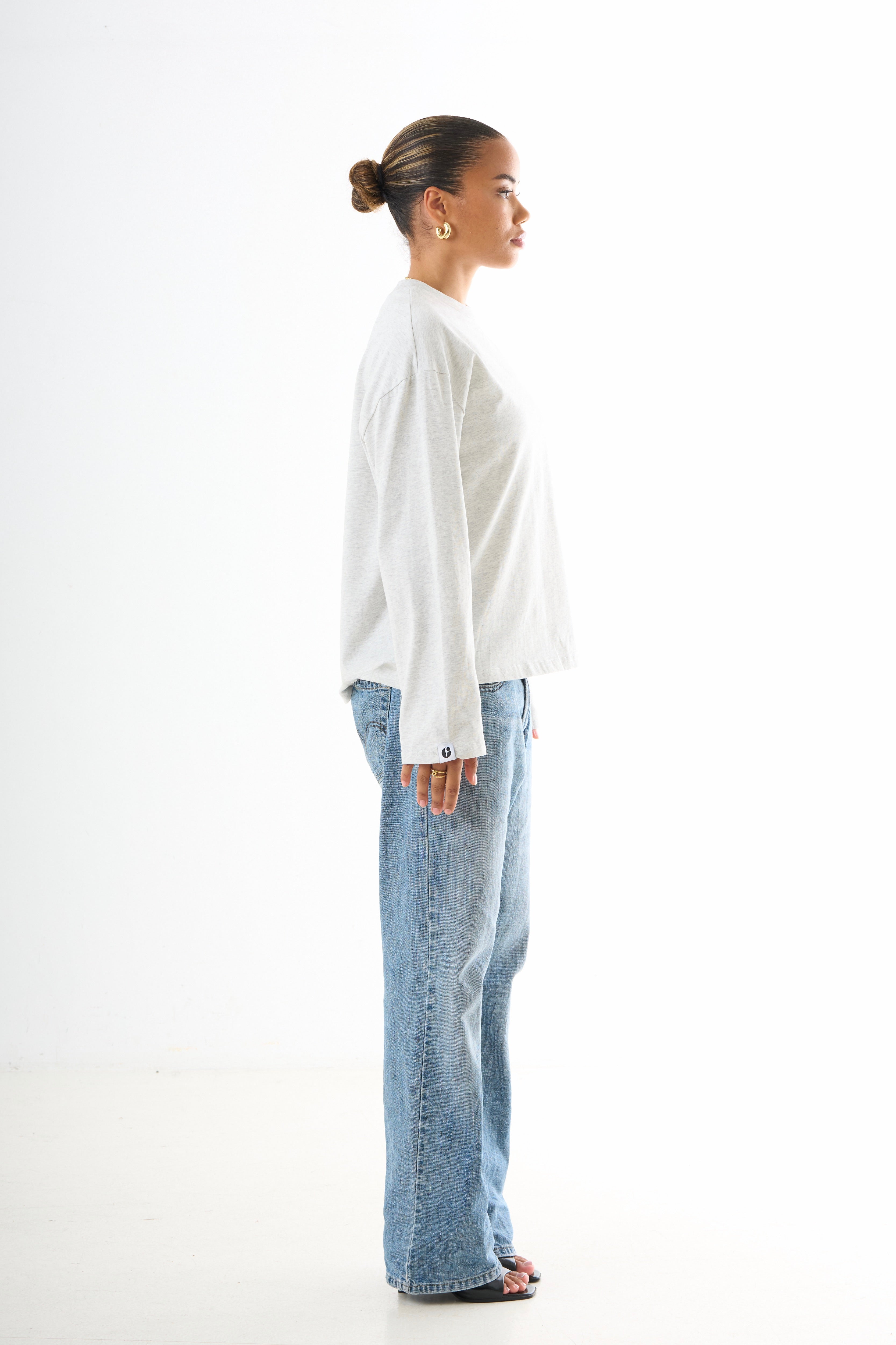 Fitted Long-sleeved - Grey-3