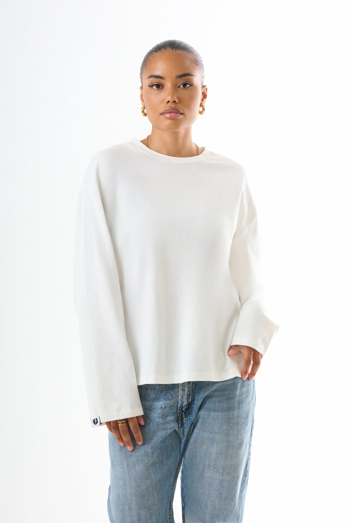 Fitted Long-Sleeved – White-1