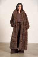 Fur Coat Long - brown