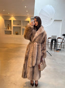 Fur Coat Long - Beige
