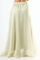 Glossy maxi skirt - Green