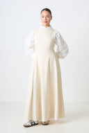 Half Sleeves Dress - Cream