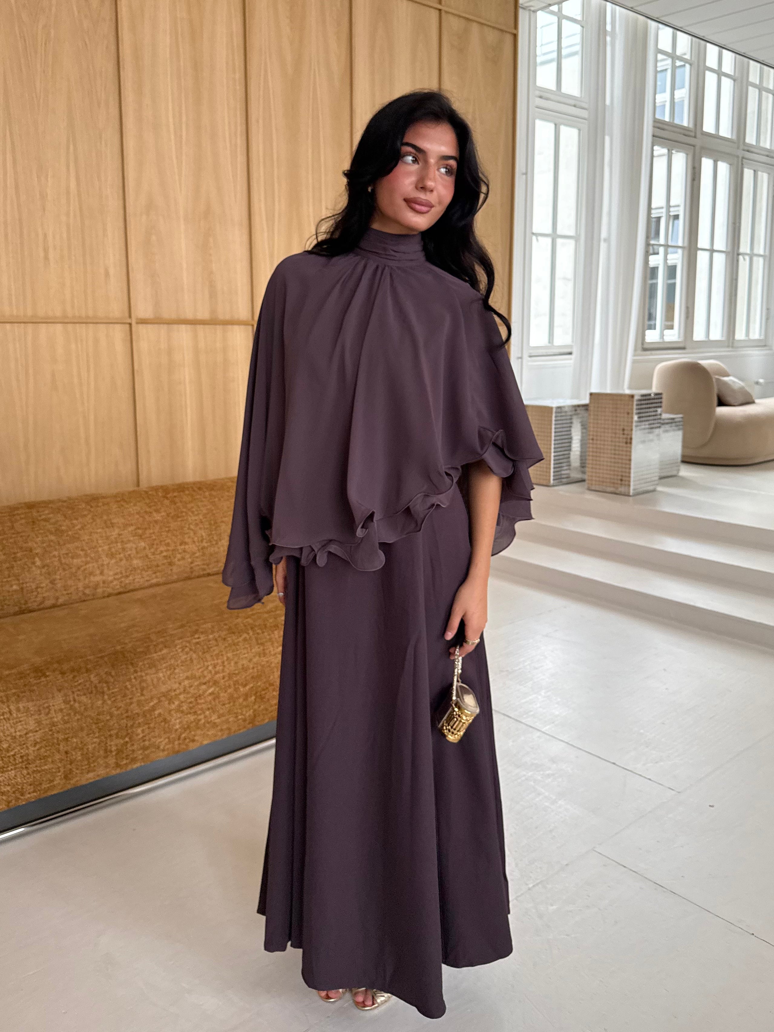 Blouse Poncho - Plum