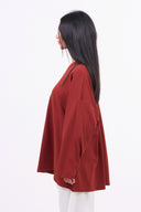 Heavyweight Oversized Long-Sleeved T-shirt - Orange