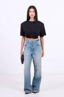 Knot Padded Tee T-shirt - Black