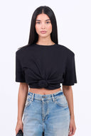 Knot Padded Tee T-shirt - Black