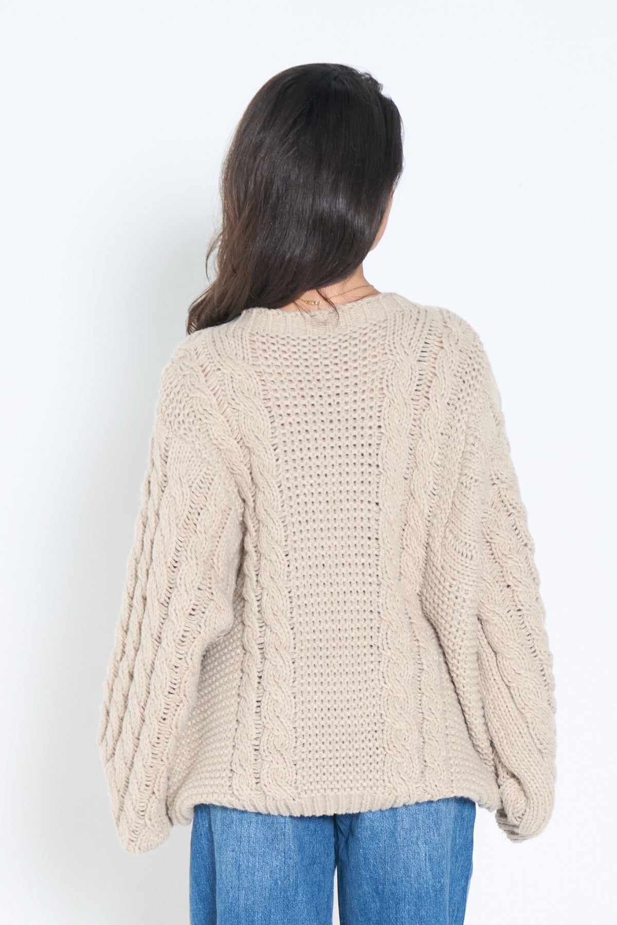 Cozy Knit Sweater - taupe-4
