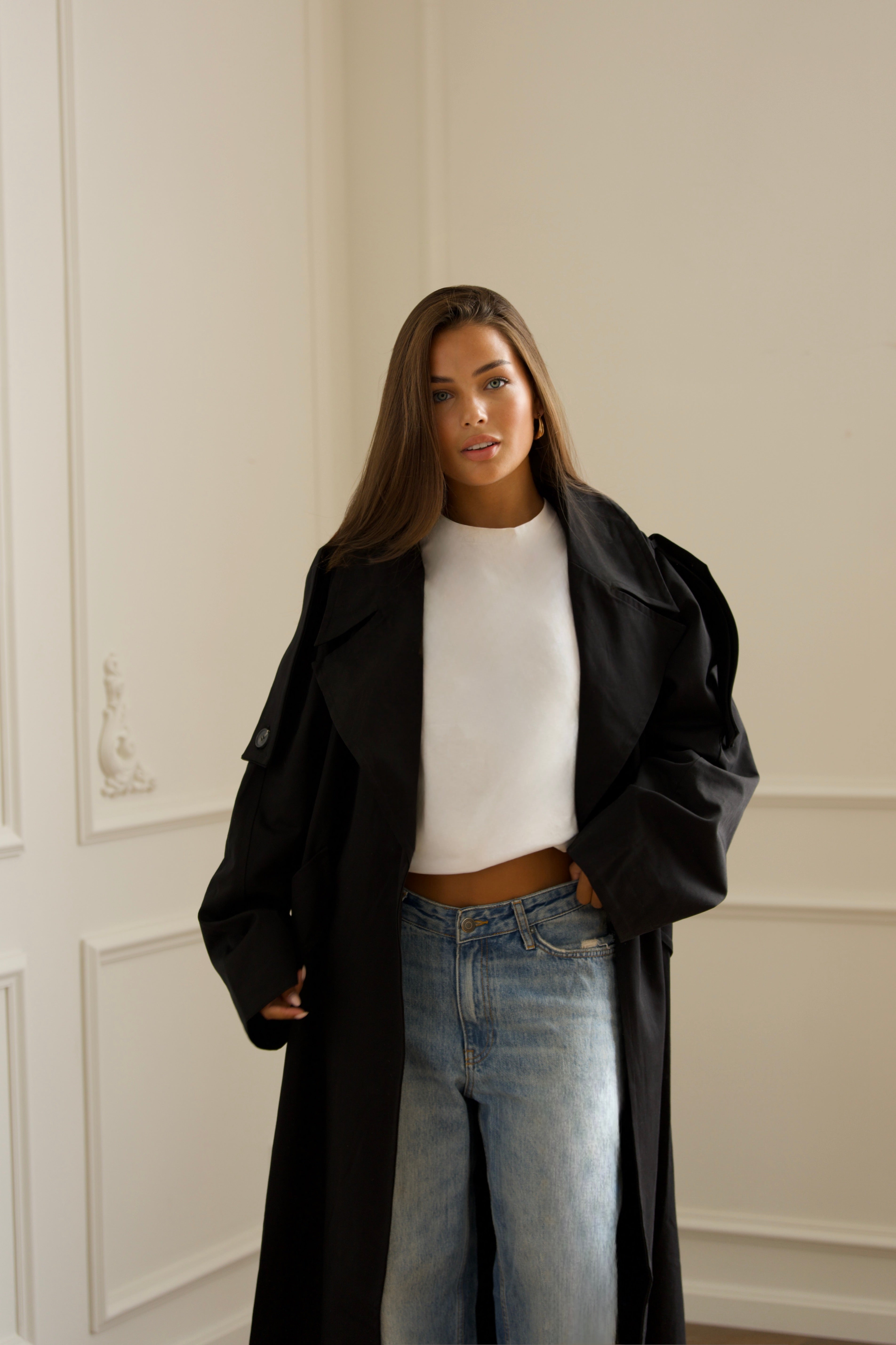Oversized Trenchcoat - Black-3