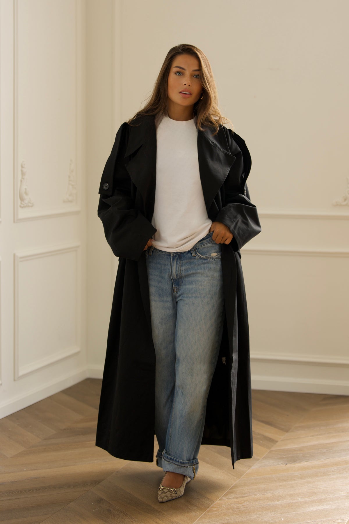 Oversized Trenchcoat - Black-4