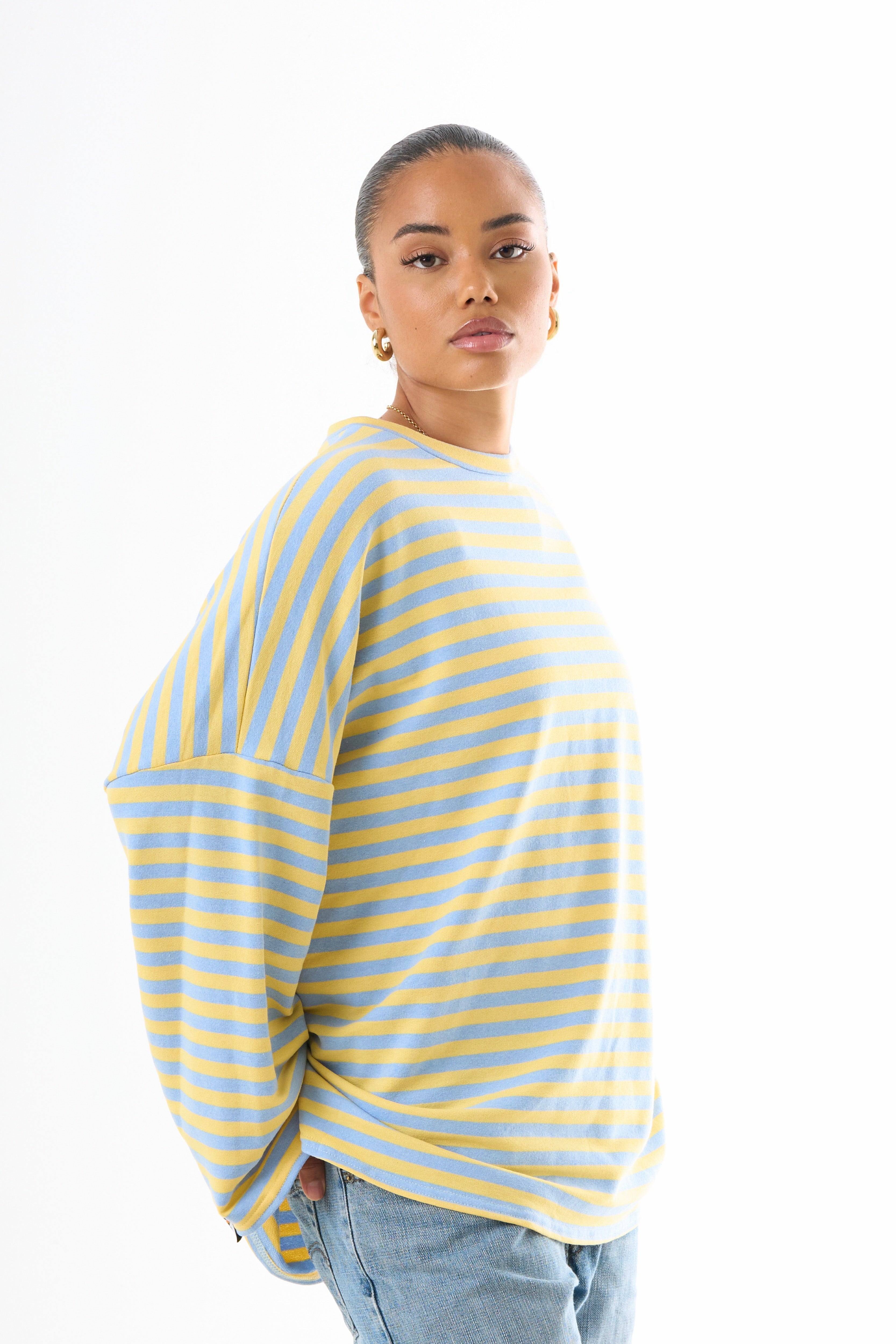 Oversized Long-Sleeved T-shirt - Seaside Sun