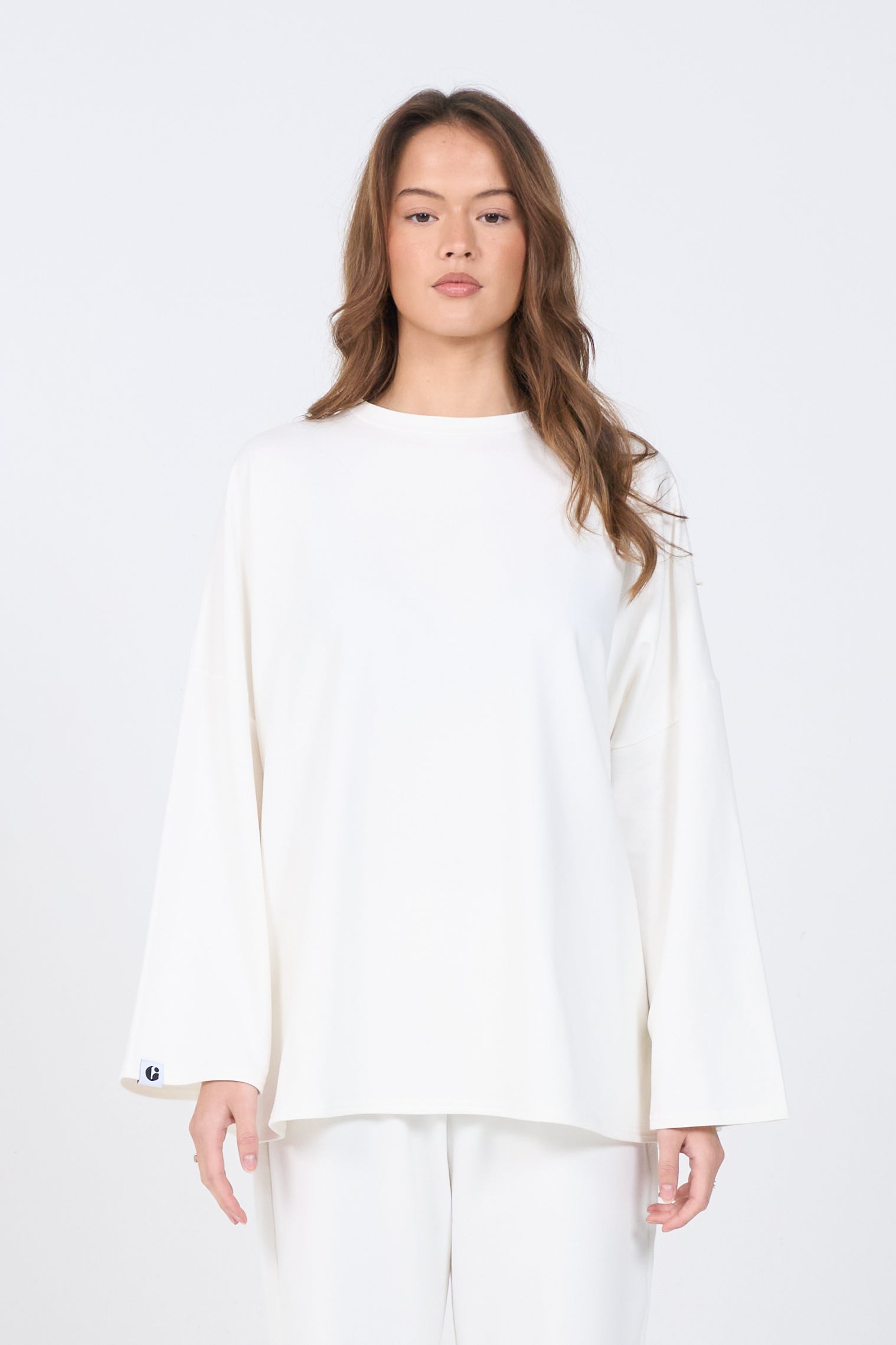 Oversized Long-sleeved T-shirt - Off White