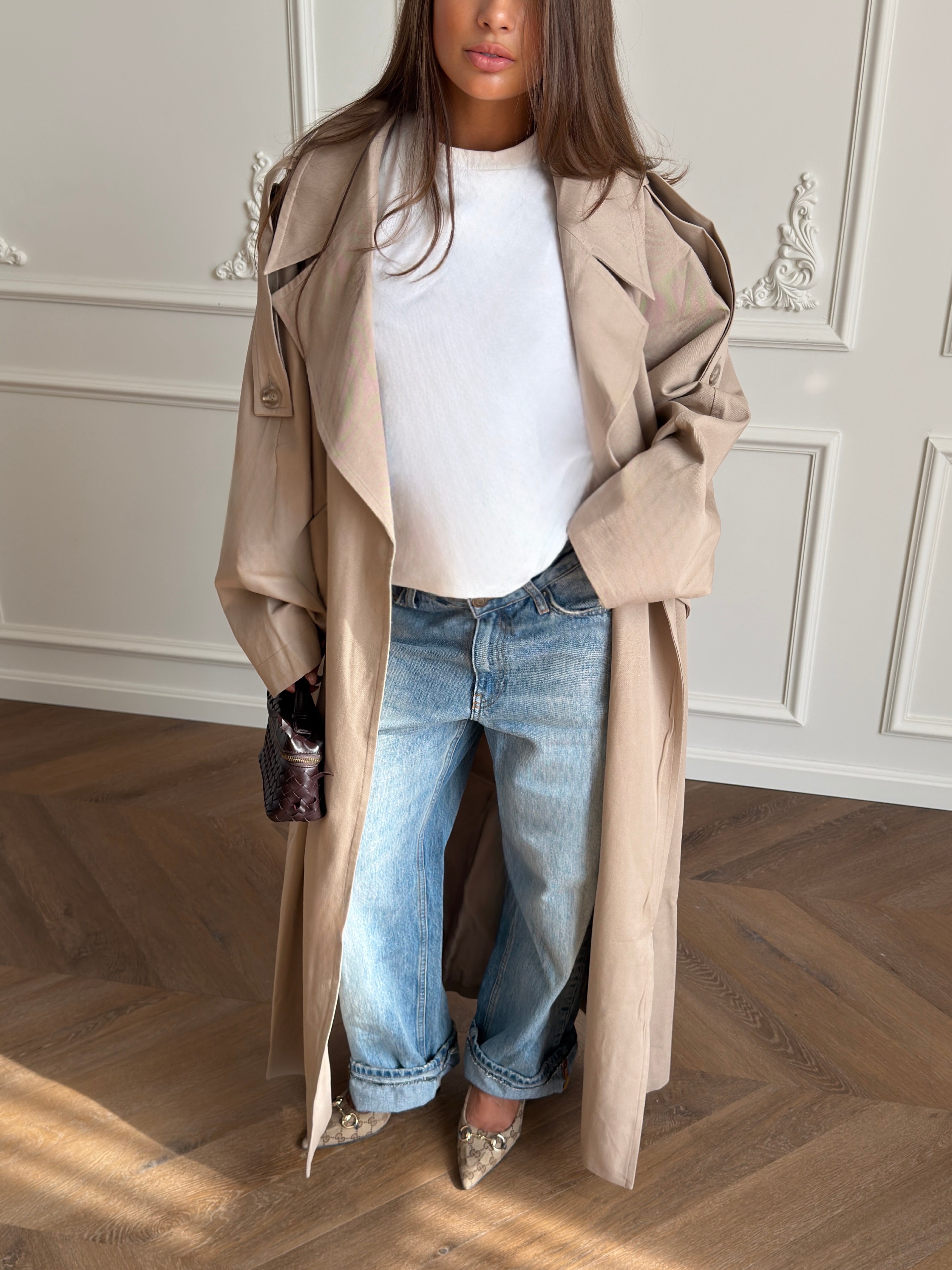 Oversized Trenchcoat - Beige-1