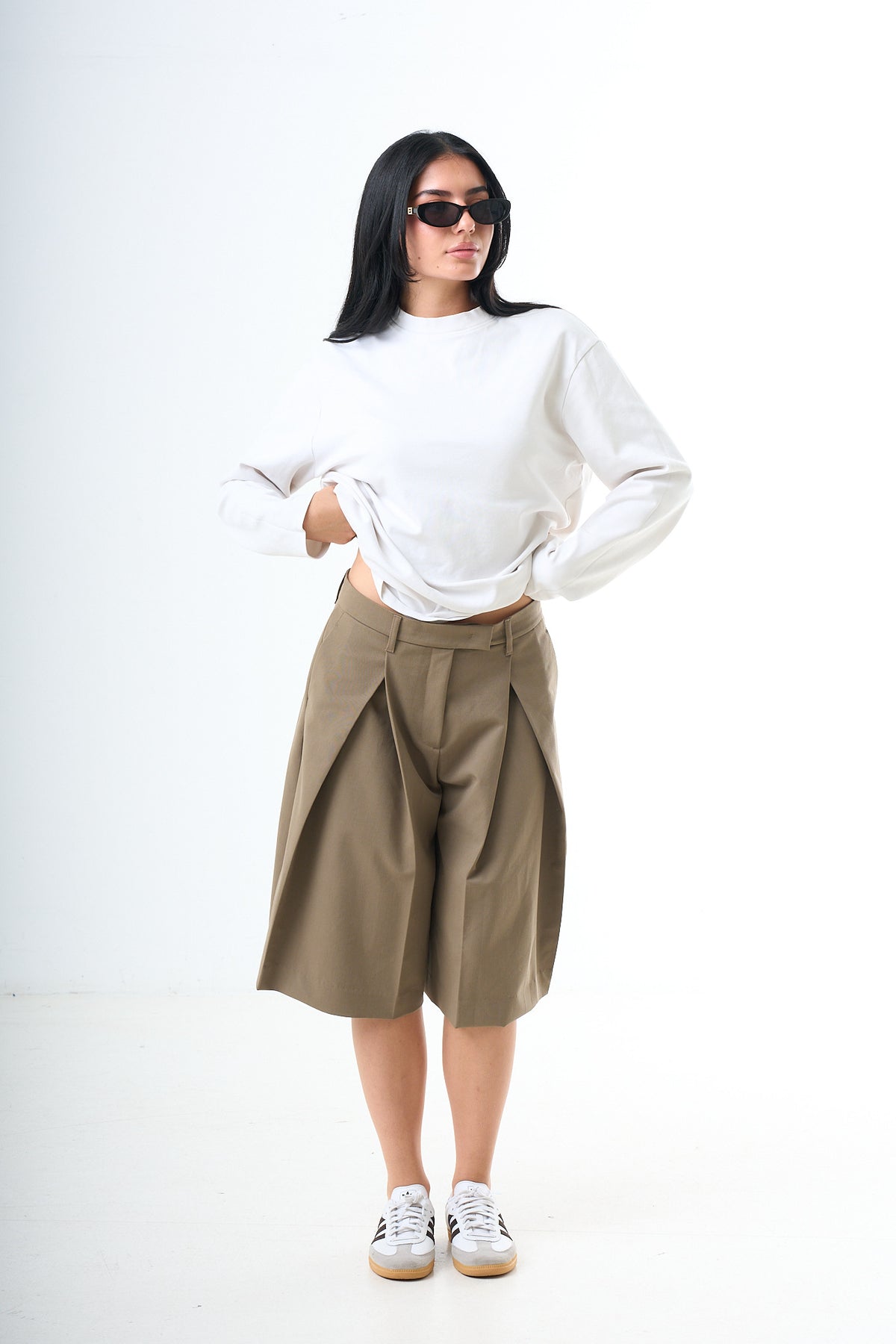 Pantalon Bermuda short - Taupe-4