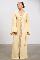 Pearl Kaftan Dress - Yellow