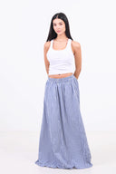 Picnic Check Skirt - Dark Blue