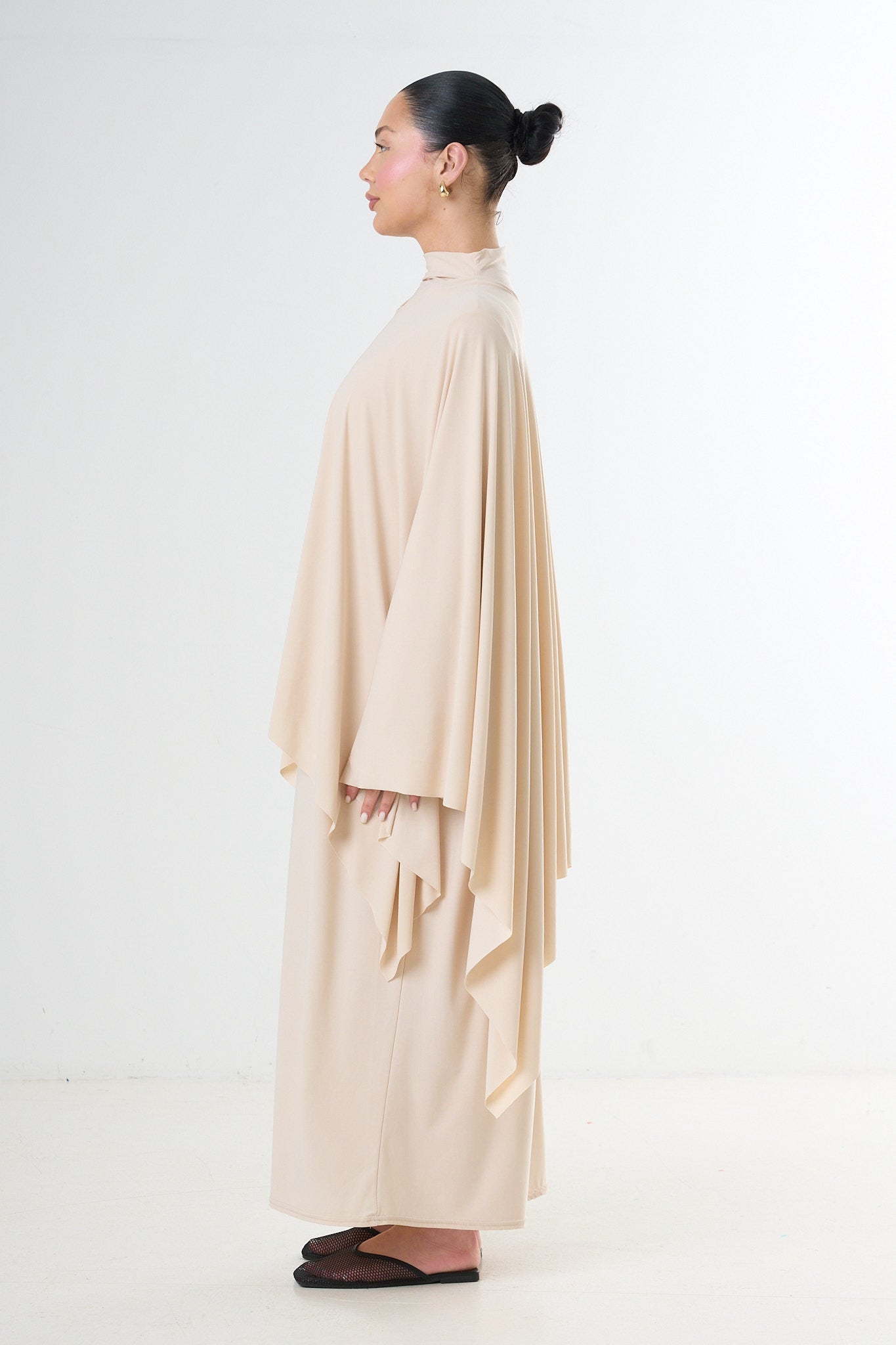 Poncho Premium Jersey Set - Light Beige-3