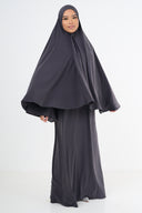 Premium Jersey Khimaar - Dark Grey