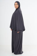 Premium Jersey Khimaar - Dark Grey
