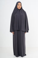 Premium Jersey Khimaar - Dark Grey