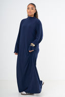 Premium Jersey Abaya - Navy
