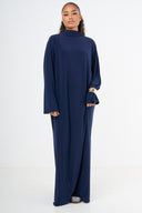 Premium Jersey Abaya - Navy