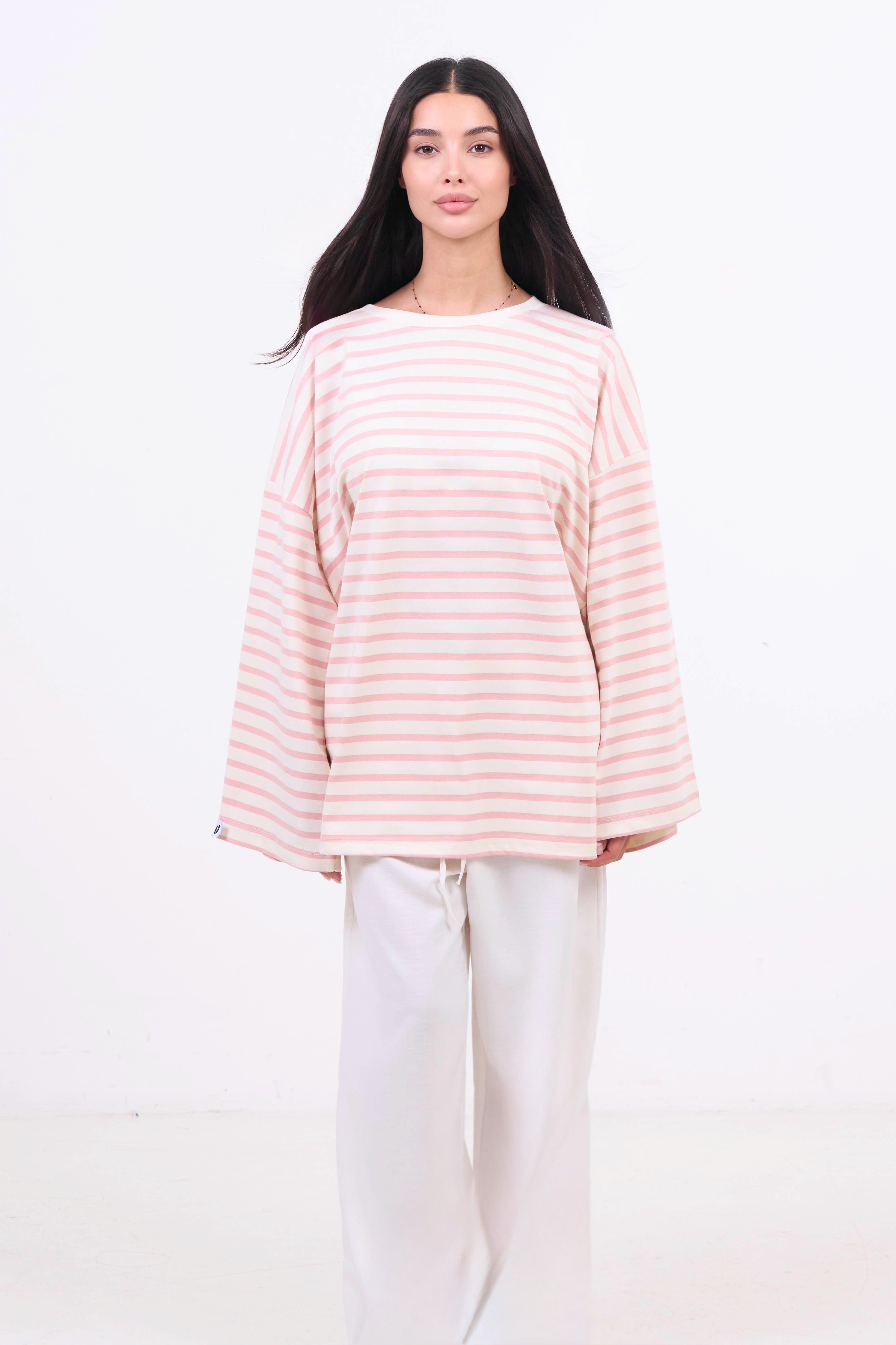 Premium Longsleeve Striped - Pink