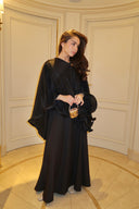 Ruffle Poncho - Black
