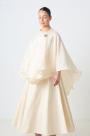 Ruffle poncho - Cream