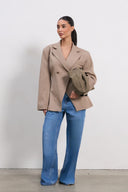 Sandstone Double-Breasted Blazer