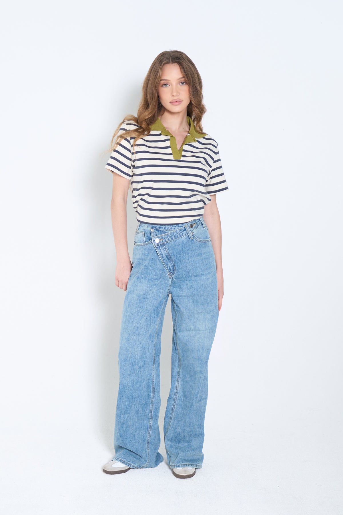 Striped Polo Top-1