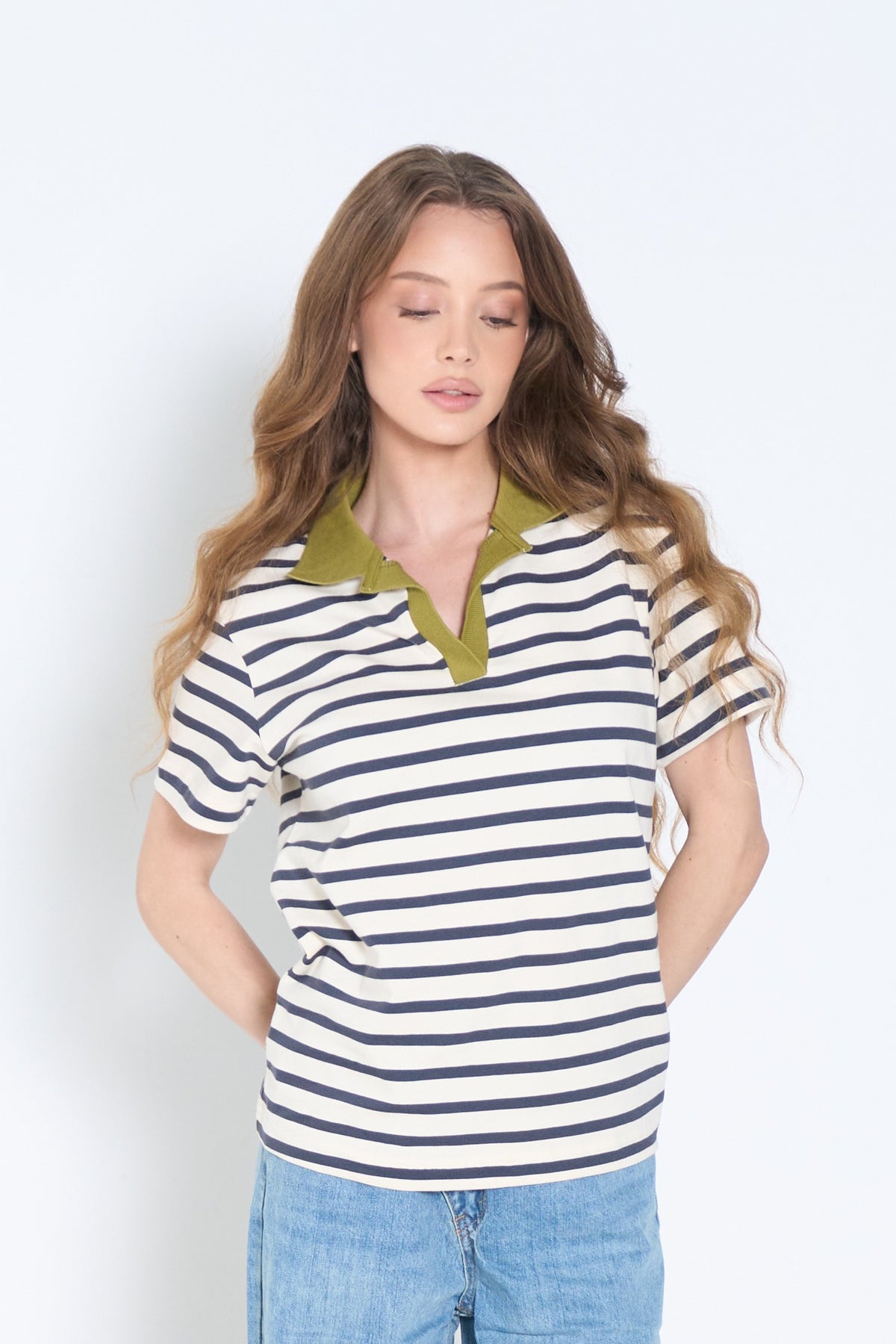 Striped Polo Top-3