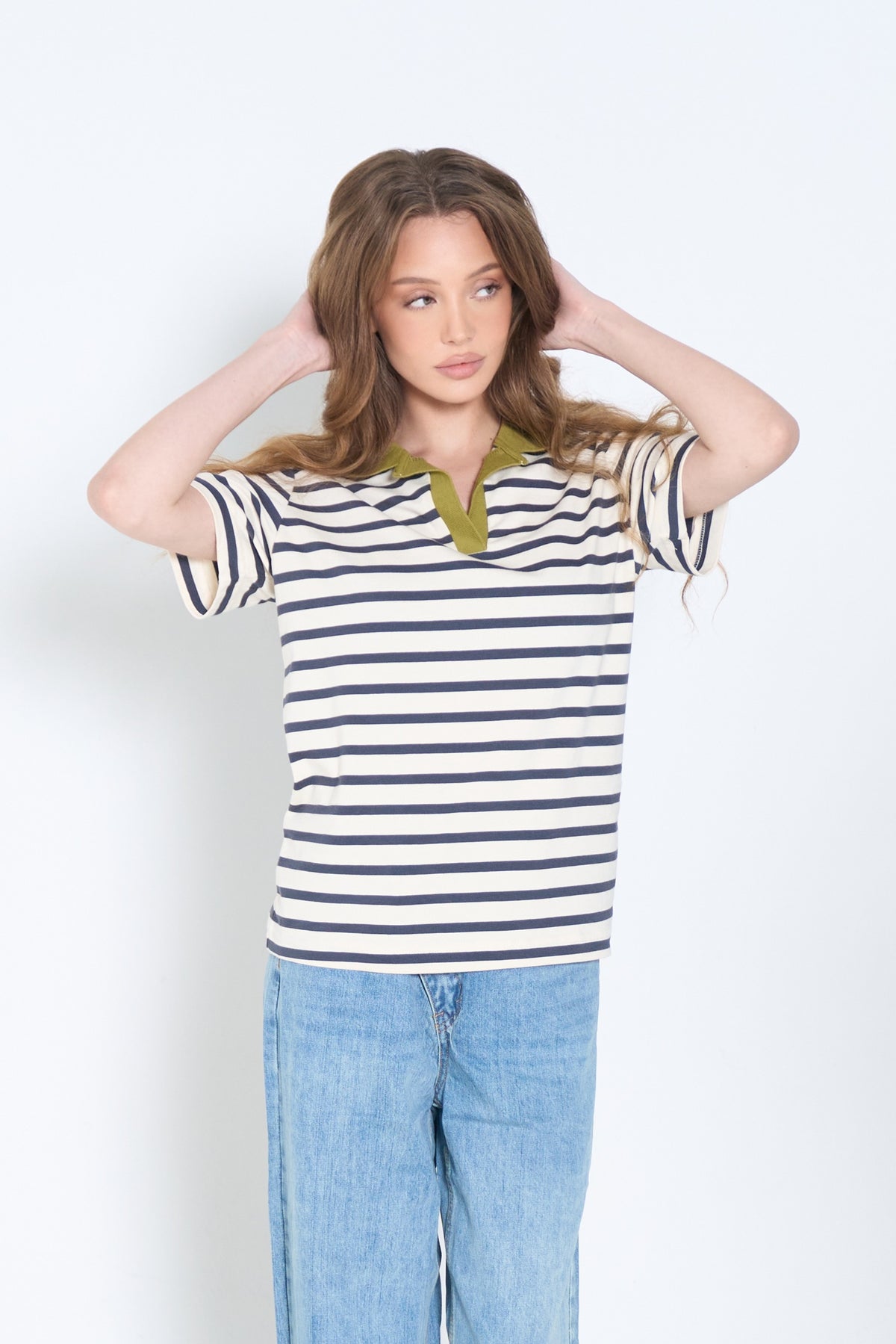 Striped Polo Top-4