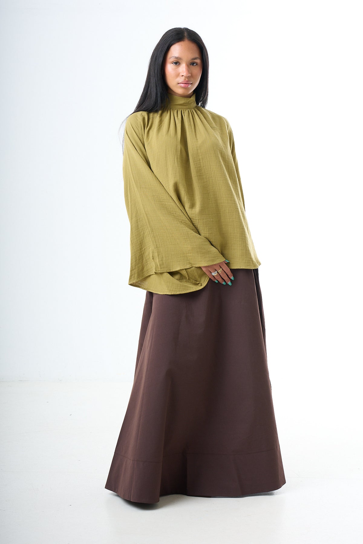 The "everyday' Skirt - Brown-3