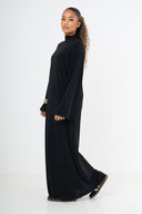 Premium Jersey Abaya - Black