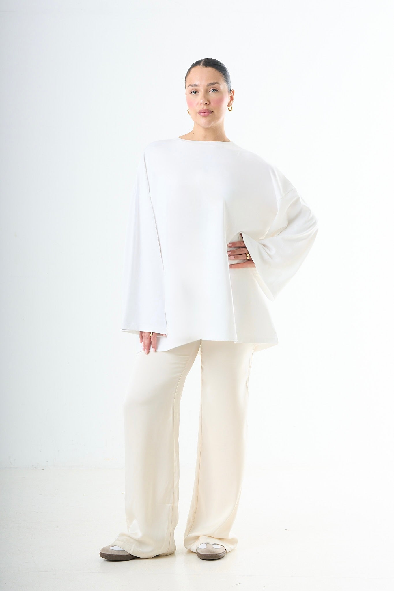 Premium Oversized Long Sleeve - White
