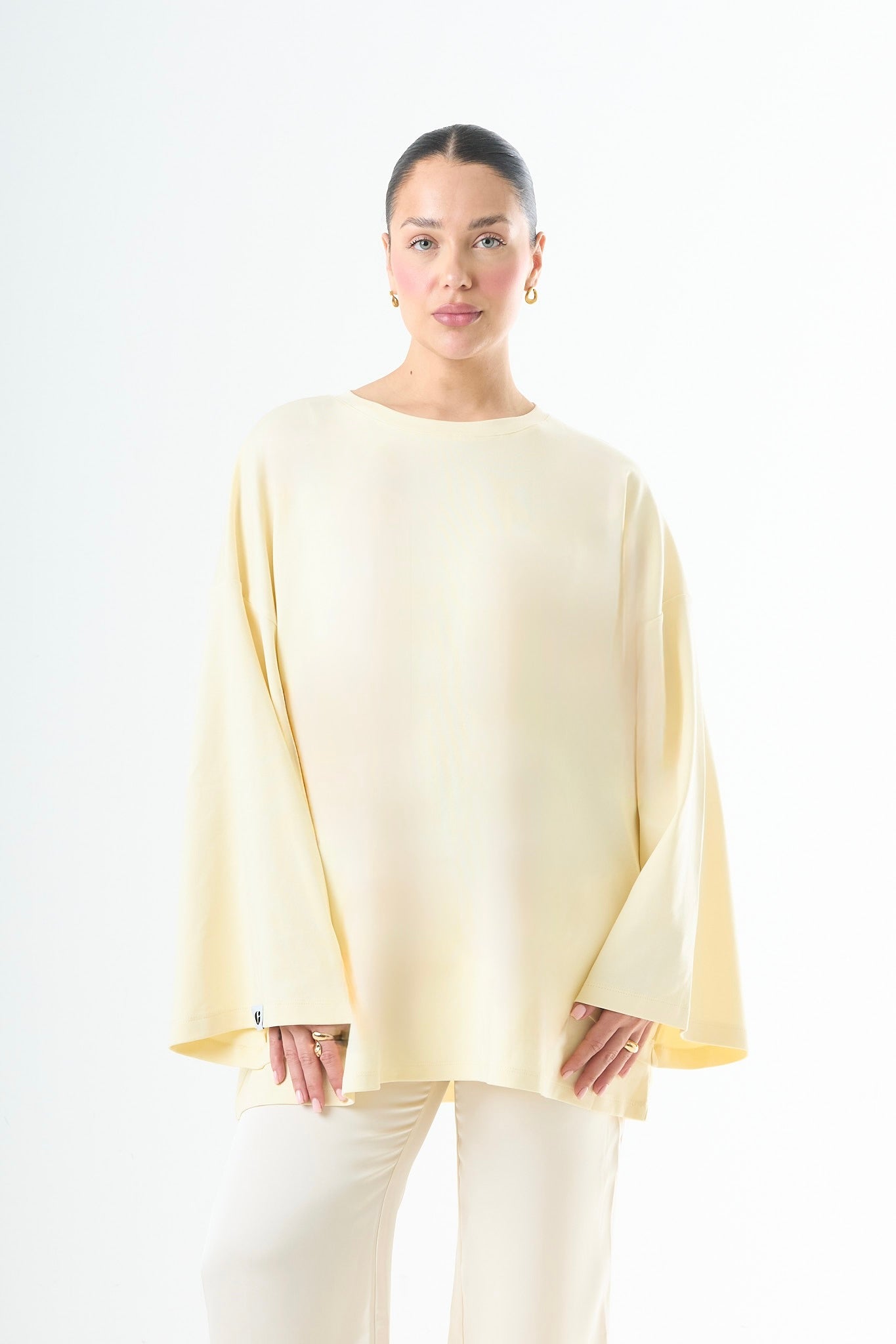 Premium Oversized Long Sleeve - Butter Yellow